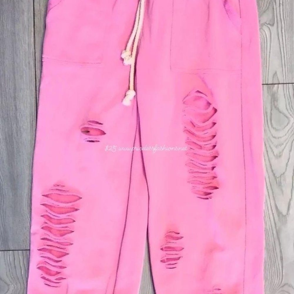 Med bubblegum sweat pants